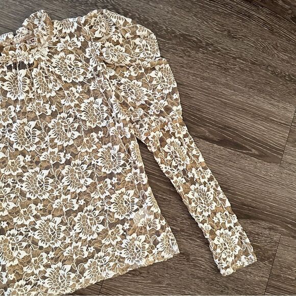 Dolan Sheer Lace Mock Neck Top - Picture 4 of 11